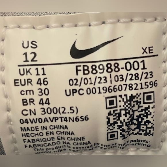 Nike Air Huarache Light Smoke Grey/Flat Pewter/Light Iron Ore FB8988-001 Size 12 - Picture 2 of 7